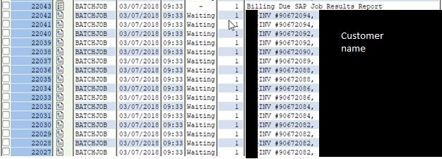 Batch job creates invoices