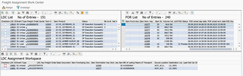 Figure 3 Freight Assignment Work Center