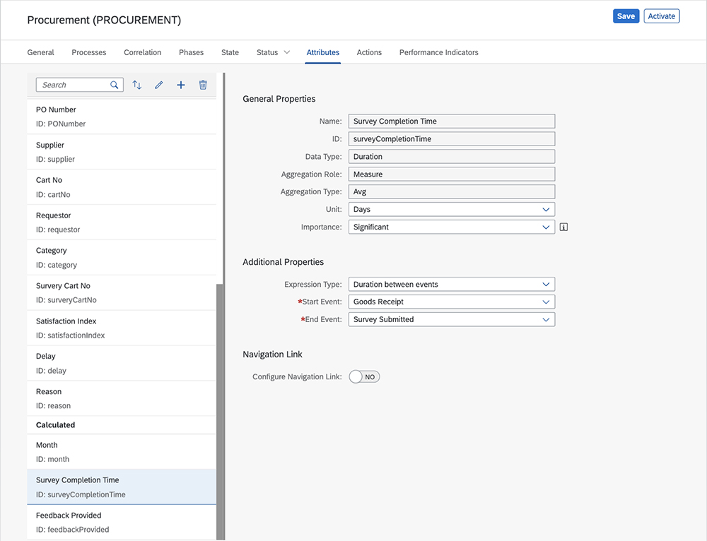 Figure 12 — Configure additional calculated attributes to provide deeper insights