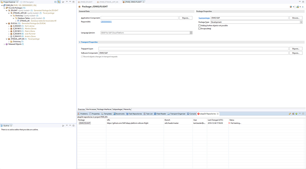 Figure 13 — Pull the flight data model content from Github