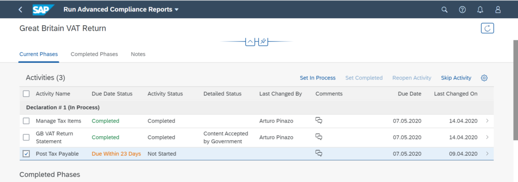 Completed Activities Advanced Compliance Reporting (ACR) - Mastering SAP