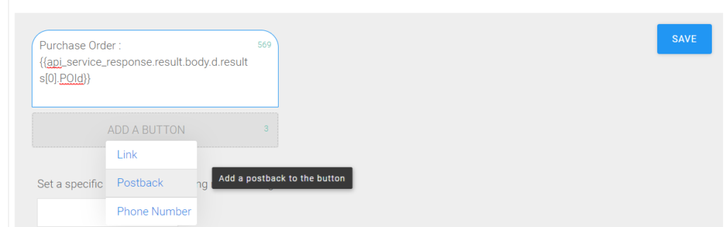 Figure 39—Add post back for button with purchase order