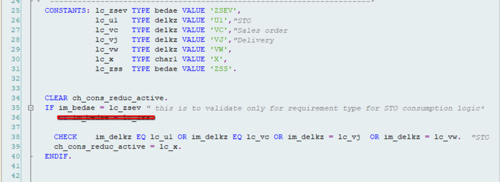 Figure 6—ABAP code in BADI