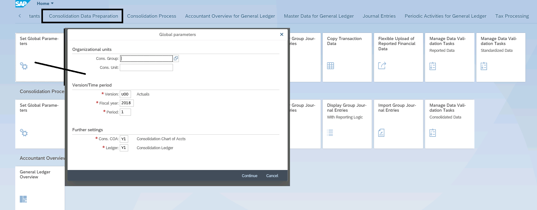 Figure 3— Setting Up the Set Global Parameters for Data Monitor