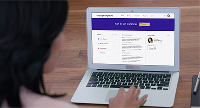 Electronic Signature computer screen image