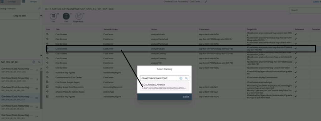 Figure 10— Copy a tile from source Catalog to Target Catalog