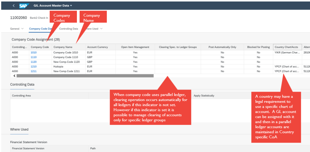 Figure 15—Company Code View – Other fields in central view 1