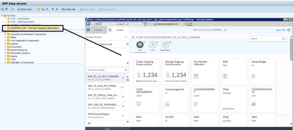 Figure 7— Accessing the SAP Fiori Launchpad