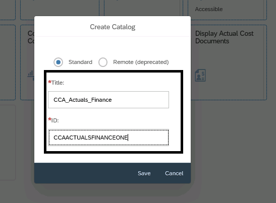 Figure 9— Creating a new Catalog