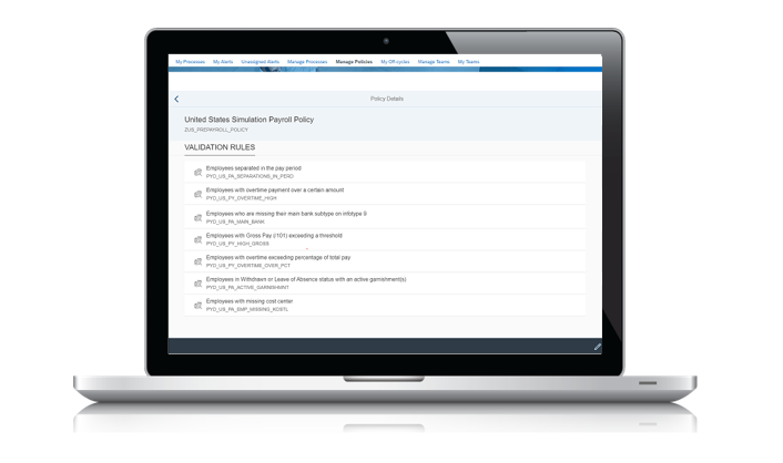 Figure 1 — SAP SuccessFactors Payroll Control Center