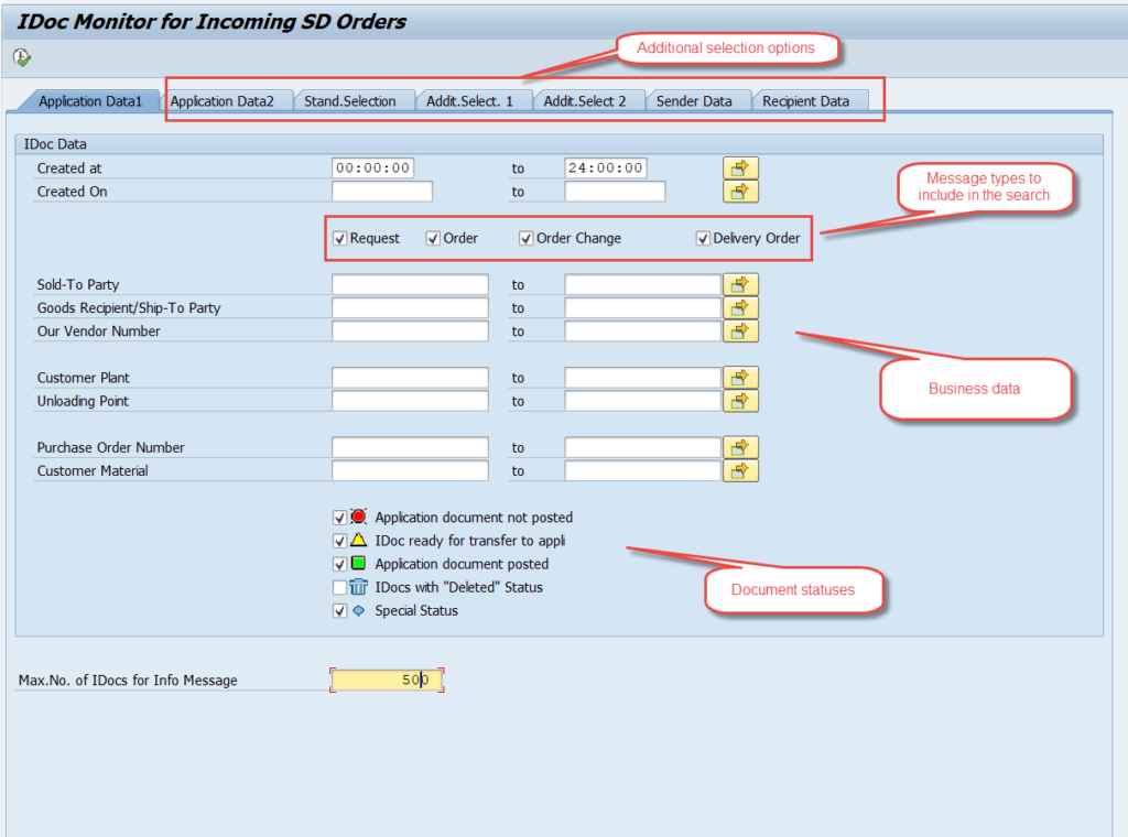 Figure 1—Screen of EMORD transaction