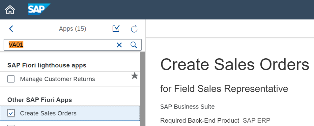 Figure 4 SAP Fiori Apps Library