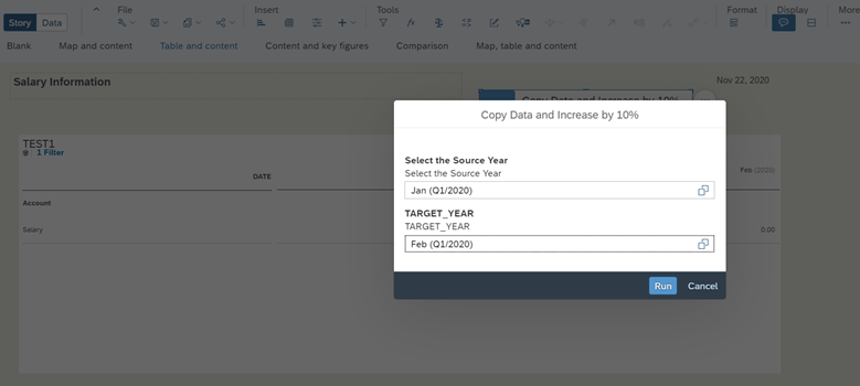 Figure 17— Executing the Data Action