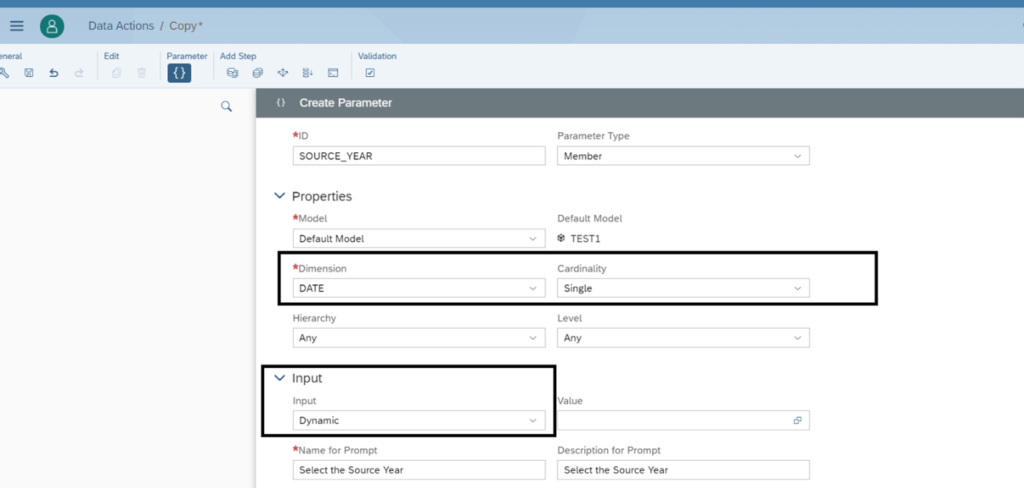 Figure 4— Configuring the Parameter SOURCE_YEAR