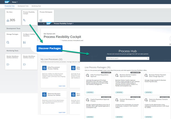 Figure 3 Access live process content packages directly