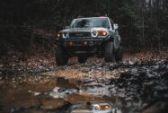 Image of a Toyota 4x4 driving powerfully through a muddy forest | Boomi data integration